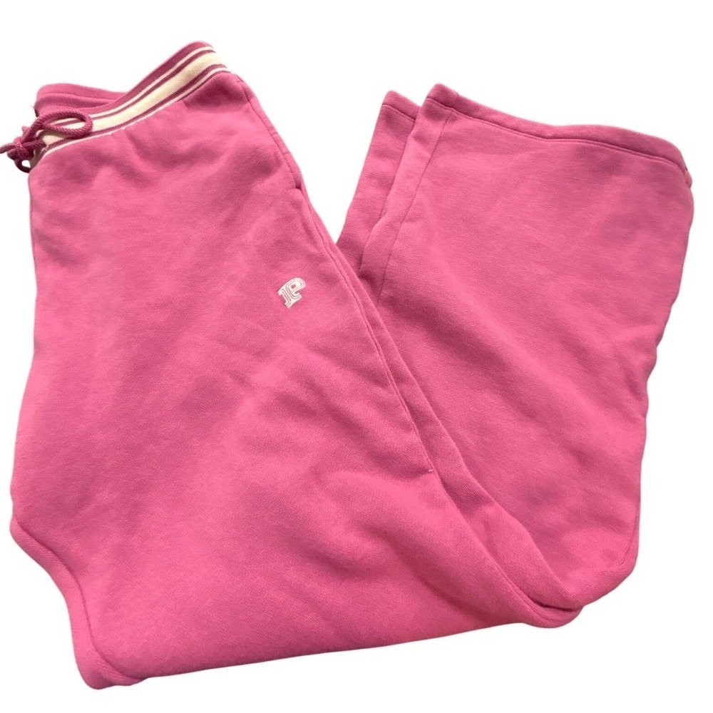 Victoria's Secret PINK Ivy Fleece Flare Pants Pink Striped Waist Large NWT
